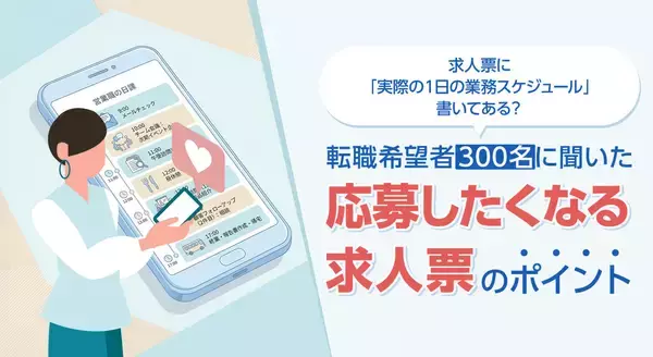 求人票に「実際の1日の業務スケジュール」書いてある？転職希望者300名に聞いた「応募したくなる求人票」のポイント