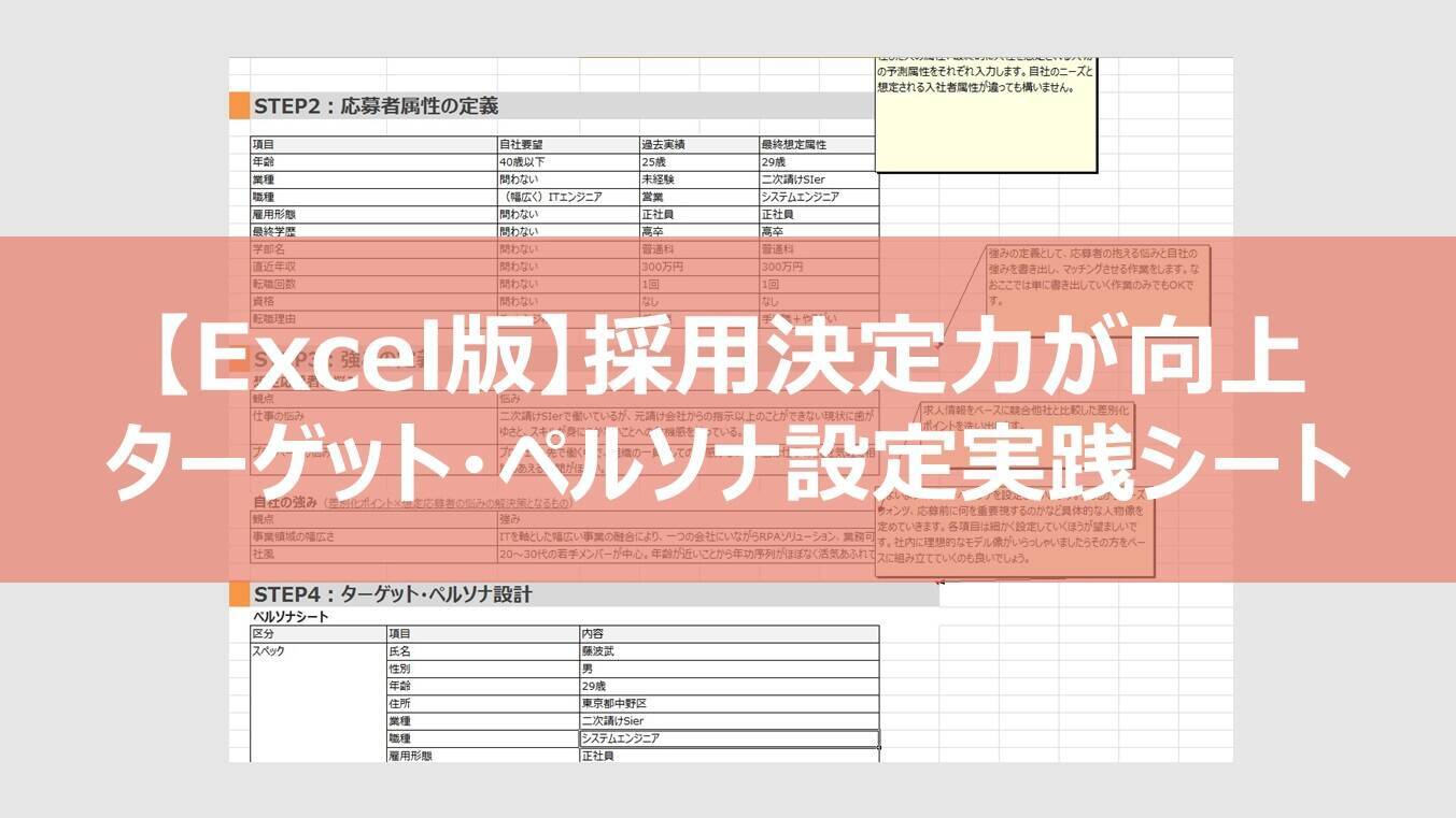 「こんな人は採用したくない」から逆算するだけ！中小企業でも実践しやすい「NOT採用ペルソナ設計」のススメ【活用フォーマット付き】