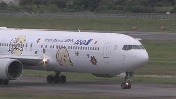 人気キャラの“ちいかわジェット”に「感無量」松山空港に初到着　送迎デッキにファン約３００人【愛媛】