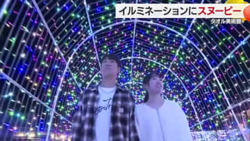 今治市のタオル美術館でイルミネーション始まる　世界的に人気のあのキャラクターも【愛媛】