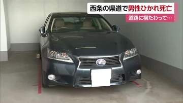 西条の道路で横たわっていた男性　駐車場から出た直後の普通車にひかれ死亡　警察が状況調べる【愛媛】