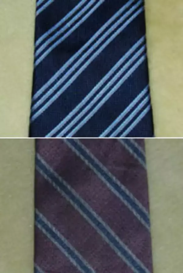 ストライプのネクタイ、なぜ右上がりばかりなのか