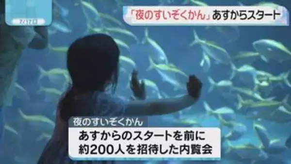 「マリンワールド海の中道で「夜のすいぞくかん」　昼間とは違う魚たちの生態を楽しんで」の画像