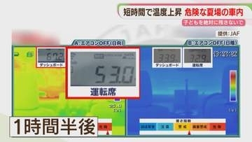 【危険】夏場の車内で乳児死亡　実験では1時間半で53℃に「1分たりとも子どもを残さないで」