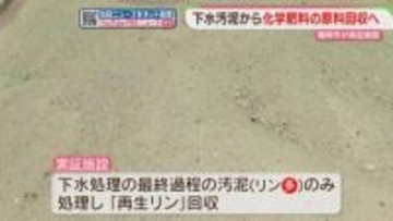 下水汚泥から「再生リン」新たな技術の実証施設　国内最大の回収量を目指す　福岡市