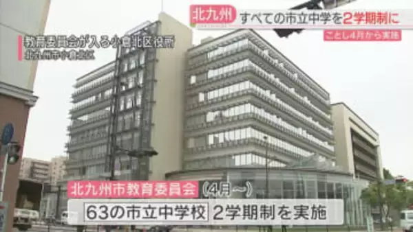 2学期制をすべての中学校に拡大　すべての小学校ですでに実施　北九州市