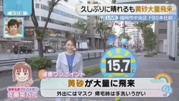 佐藤菜乃花気象予報士のお天気情報　バリはやッ!　4月21日