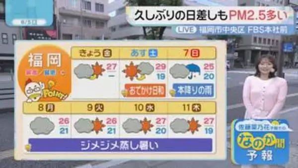 佐藤菜乃花気象予報士のお天気情報　バリはやッ!　6月5日