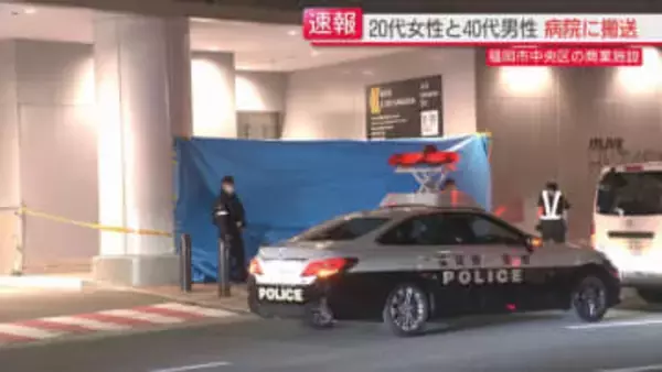 刃物のようなものを持ったまま容疑者の男が逃走　商業施設で男女2人刺される殺人未遂事件　福岡市中央区