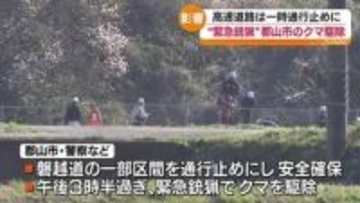 郡山市の市街地に出没したクマ　緊急銃猟によって駆除　人や物の被害なし
