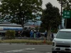 【速報】東北自動車道上り吾妻PAでタンクローリーが炎上　福島飯坂IC～福島西ICの上下線が通行止め（午前7時40分現在）　福島