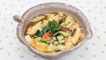 『万能調味料・ゆずこしょう』お手軽だしいらず【夏野菜のかきたま汁】
