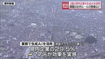 福島県内の企業約3割が業務で生成AIを活用　7割以上「効果を感じる」　課題は社内ルールの整備など