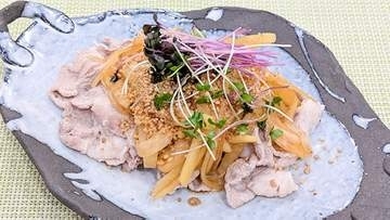『旬の味・新じゃが、新たまねぎ』作り置きにも便利【豚しゃぶと新じゃが、新たまねぎの酢じょうゆ漬け】