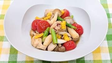 『ポン酢しょうゆ活用術』食欲が落ちる暑い日に！【チキンと夏野菜のポン酢炒め】