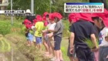 お尻が泥だらけになっても「気持ちいい」　園児たちが“田植え”を体験　福島
