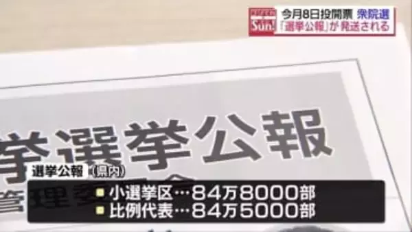 候補者の主張を掲載した「選挙公報」各自治体に向け発送　福島