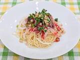 「『梅で元気に』相性抜群【カツオの冷たいスパゲティ・梅肉ソース】」の画像1
