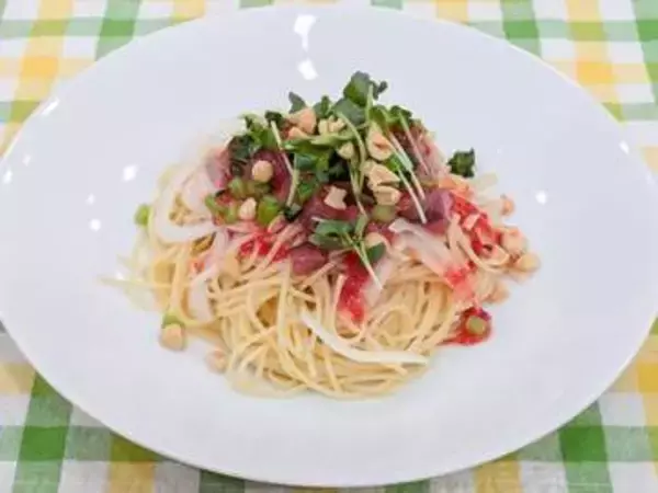 『梅で元気に』相性抜群【カツオの冷たいスパゲティ・梅肉ソース】