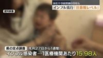 インフル流行「注意報レベル」　福島