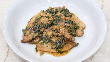 『旬の味・アジ』身をふっくら揚げ焼き【アジのピリ辛かば焼き風】