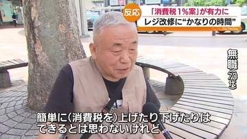 「混乱してしまう」「簡単に上げたり下げたりできるとは思わない」飲食料品の消費税１％案　街の人は？