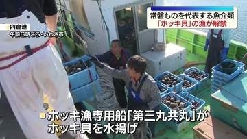常磐ものを代表する魚介類「ホッキ貝」の漁が解禁　福島