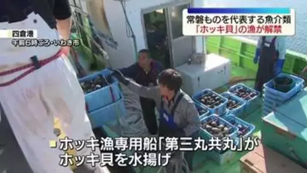 常磐ものを代表する魚介類「ホッキ貝」の漁が解禁　福島