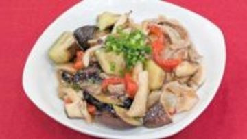 『きのこたっぷりレシピ』具は別々に炒めて【きのことナスの中華炒め】