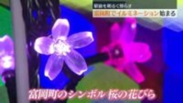 富岡町の夜を明るく照らす冬のイルミネーション始まる　福島