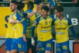 躍進シント＝トロイデン、日本企業スポンサーが会場直撃　日本人コンビで決勝点「最高ですね」