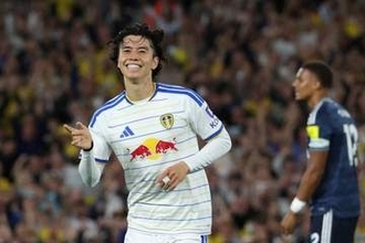 最高点「9点」の田中碧「落ち着きと余裕を感じさせた」 ミドル弾はOG判定も…快勝に貢献「完璧だった」