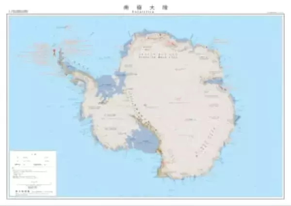 国土地理院が南極大陸全域の1,000万分の1地図を約60MBのPDFとして配布開始／1956年から続く測地観測の成果。各国の観測基地や棚氷、山脈などを網羅