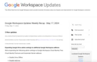 「Google ドライブ」のファイル一覧で、ファイルを開かずビデオのプレビューが可能に／「Google Workspace」5月17日週の更新まとめが発表