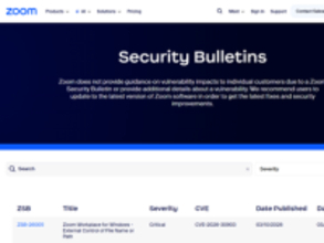 「Zoom」に非認証ユーザーによる権限昇格などの脆弱性／最大深刻度は「Critical」、Windows版に影響