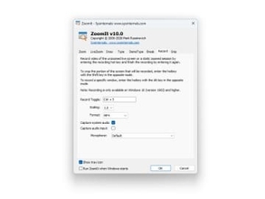 フリーのプレゼン補助ツール「ZoomIt」v10.0が公開。スクリーン録画機能を拡充／簡易エディターやシステムサウンドを含めるオプションを追加