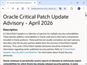 Oracle、3カ月に1回の定例セキュリティ更新を実施 ～Java、MySQLなどで481件の脆弱性を修正／「VirtualBox 7.1」シリーズはサポートを終了