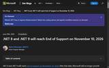 「「.NET 8」と「.NET 9」のサポートが終了へ ～「.NET 10」へのアップグレードを／サービス更新プログラムやセキュリティ修正プログラム、技術サポートが提供終了」の画像1