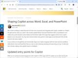 「Word/Excel/PowerPointの新しい［Copilot］ボタン、不評を受けリボンに戻す選択肢／フローティング・ドック・リボンの3配置から選べるように」の画像1