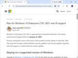 「「Windows 10 Enterprise LTSC 2021」のサポート終了迫る、2027年1月12日まで ～ESUは9月1日から販売／1年目は1台61米ドル、毎年倍額で最長3年。あくまで移行への“橋渡し”」の画像1