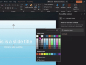 「PowerPoint」が改善、これまで見逃されていた色のコントラスト問題も検出できるように／Windows/Macで段階的に展開中