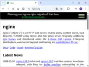 Webサーバー「nginx」にセキュリティアップデート、6件の脆弱性を修正／「Mainline」バージョンには「Multipath TCP」対応などの新要素も