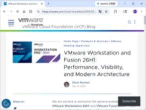 フル64bit化された「VMware Workstation Pro 26H1」が公開 ～無償の仮想化アプリ／Mac向け「VMware Fusion 26H1」も同時リリース