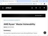 「AMD公式のオーバークロックツール「Ryzen Master」に2件の脆弱性／修正版はすでに提供済み」の画像1