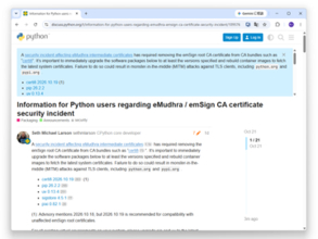 「Python 3.15.1」などが前倒しで公開、認証局「eMudhra」の侵害に対処／「Python 3.14.9」「Python 3.13.17」も同時リリース