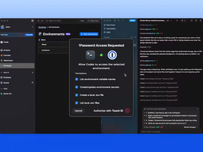 「1Password」が「Codex」と連携、ローカルMCPを活用して機密情報を安全に管理／コーディングは「Codex」、機密情報の管理は「1Password」、隔離して役割分担