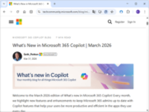 Microsoft、10分以上の会議を短くまとめるビデオ要約、「AI in SharePoint」などを展開／「Microsoft 365 Copilot」の2026年3月アップデート