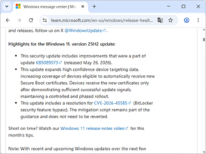 「BitLocker」が回避されてしまう「YellowKey」脆弱性、6月のセキュリティパッチで修正済み／Microsoftがアナウンス