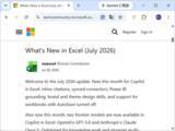 「「Copilot in Excel」が「GPT-5.6」「Claude Opus 5」に対応 ～2026年7月更新／インライン引用、同期コネクター、ブランドキットなどの新要素も」の画像1