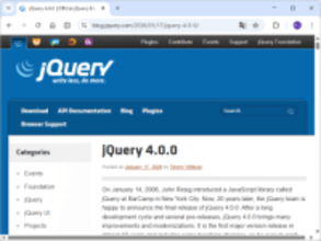 「IE 10」対応を削除、JavaScriptライブラリ「jQuery」が約10年ぶりのメジャー更新／20周年の節目に大幅な近代化を図ったv4.0.0がリリース